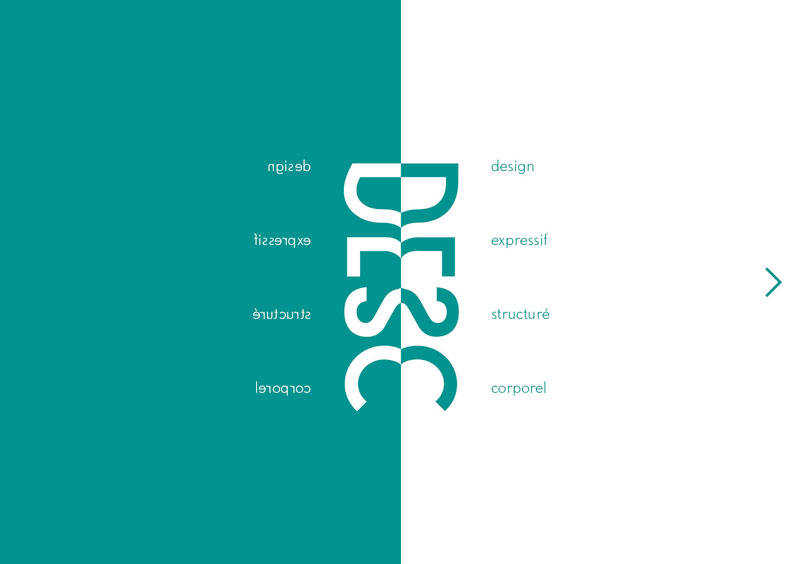 identité visuelle marque DESC mode par Louis Schickel