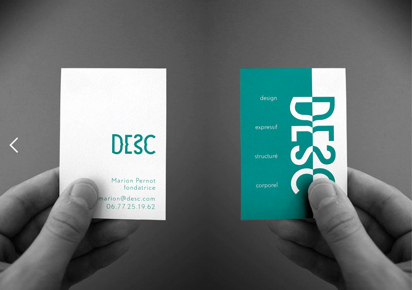 identité visuelle marque DESC mode par Louis Schickel