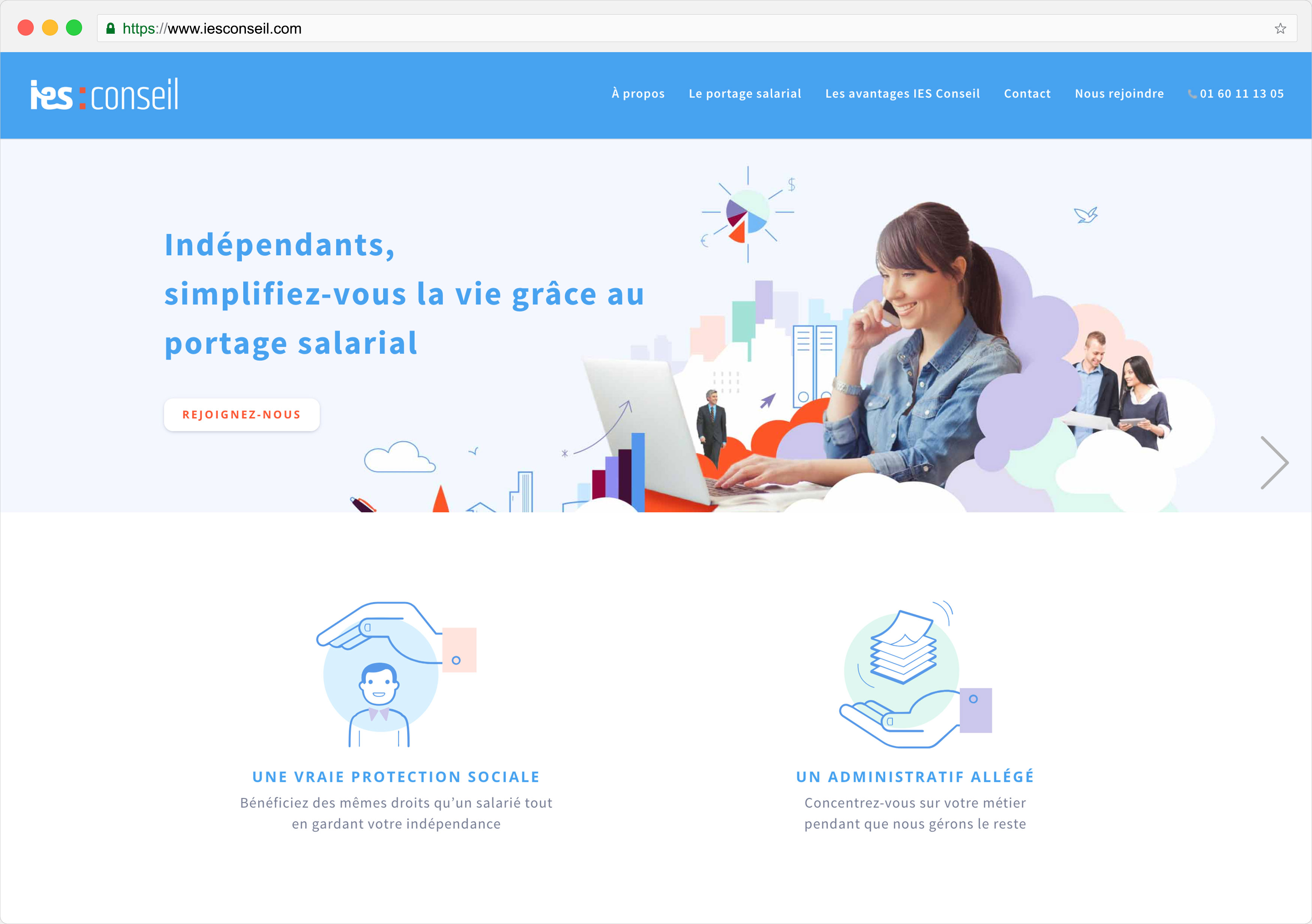 Le site d'IES Conseil - Webdesign par Louis Schickel