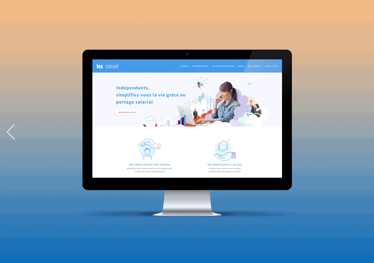 Le site d'IES Conseil - Webdesign par Louis Schickel